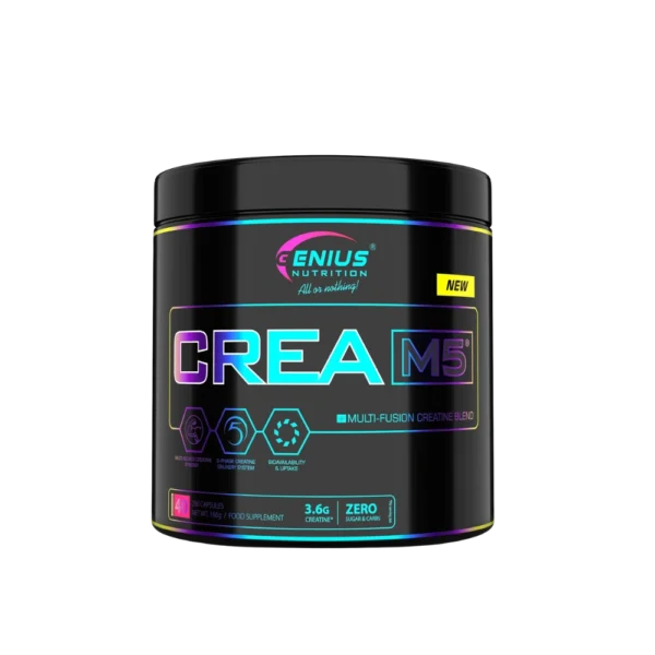 Genius Nutrition CREA-M5 - Creatina Multi-Fusion 200 Capsule (40 Serviri)