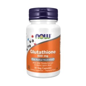 Glutathione 500mg NOW Foods cu Silimarina si Acid Alfa Lipoic