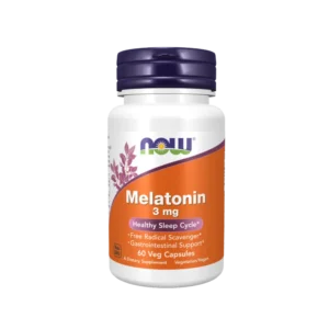 NOW Foods Melatonina 3mg – 60 capsule vegetale