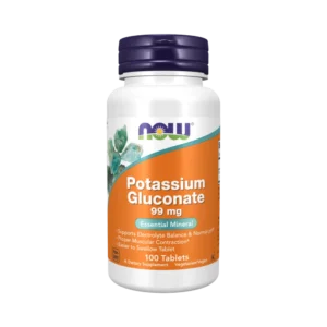 NOW Foods Potasiu Gluconat 99mg - 100 tablete