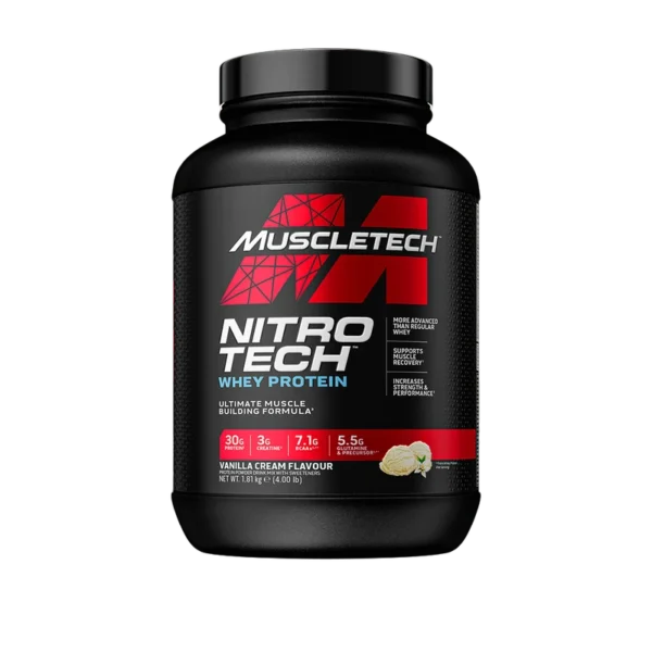 MuscleTech NitroTech – Proteina din zer, 1.81kg