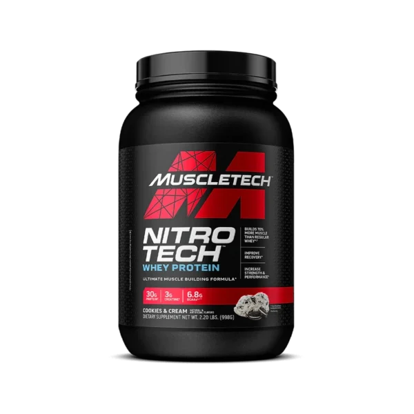 MuscleTech NitroTech – Proteina din zer, 998g