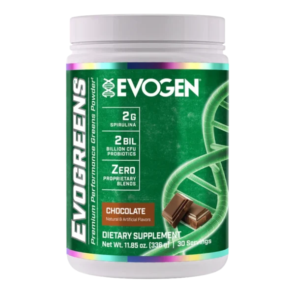 Evogen Evogreens - Supliment Detox si Imunitate cu Probiotice, Spirulina si Pomanox (30 portii)