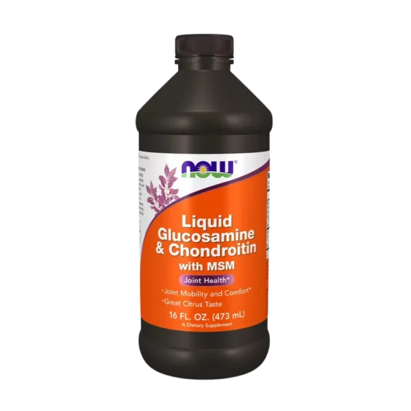 NOW Foods Glucozamina si Condroitina cu MSM 473 ml - 32 portii